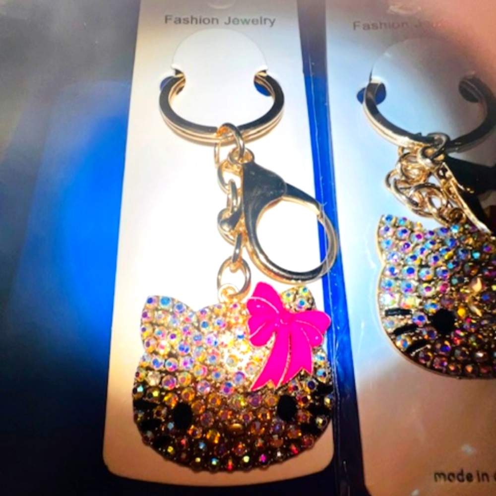 Crystal Hello Kitty Keychains Pick Ur Color